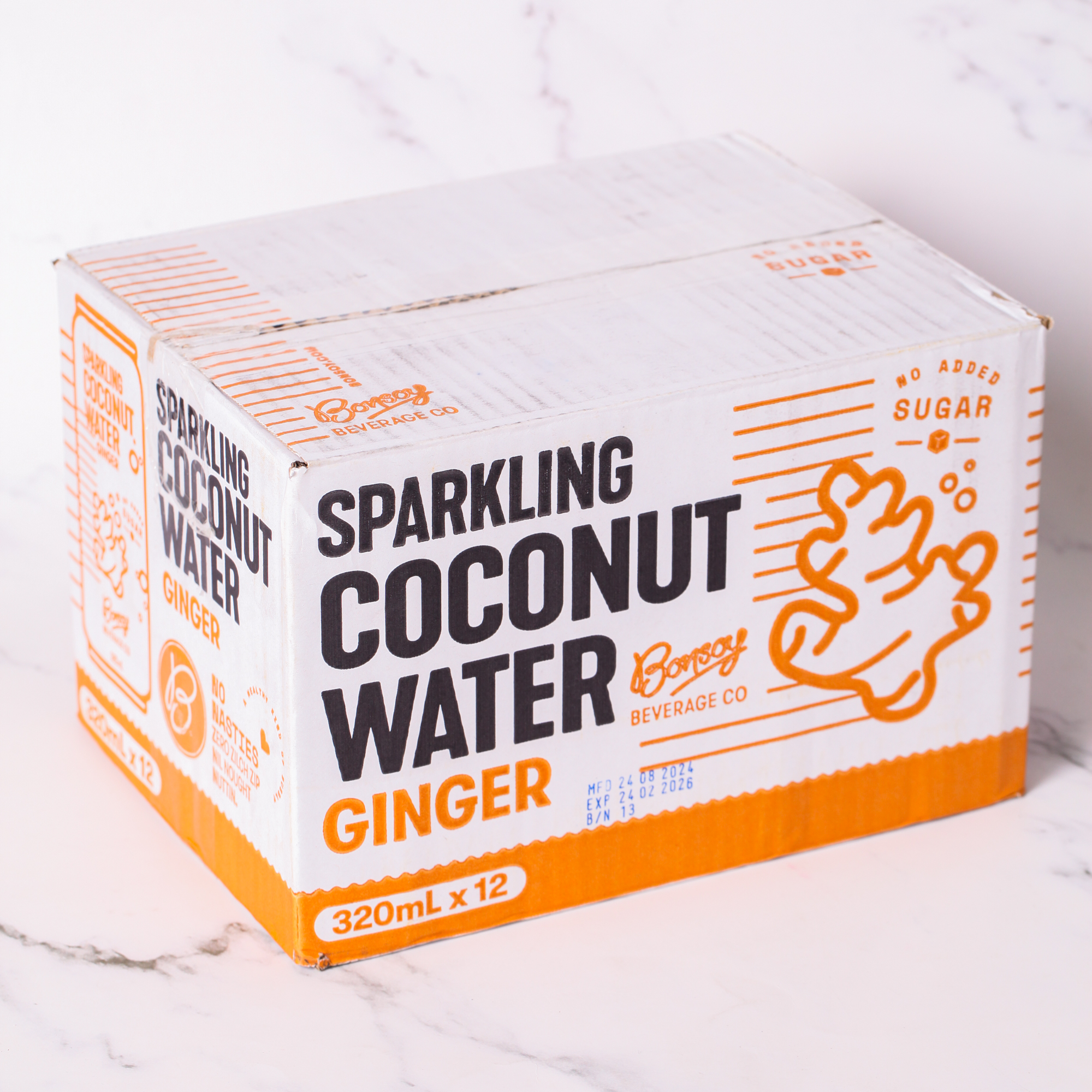 Sparkling Coconut Water with Ginger - Bonsoy x 12